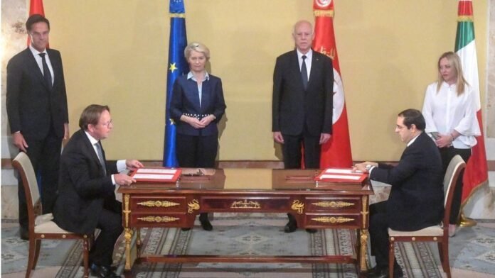 EU and Tunisia leaders sit down for an agreement over the immigration crisis in Tunisia